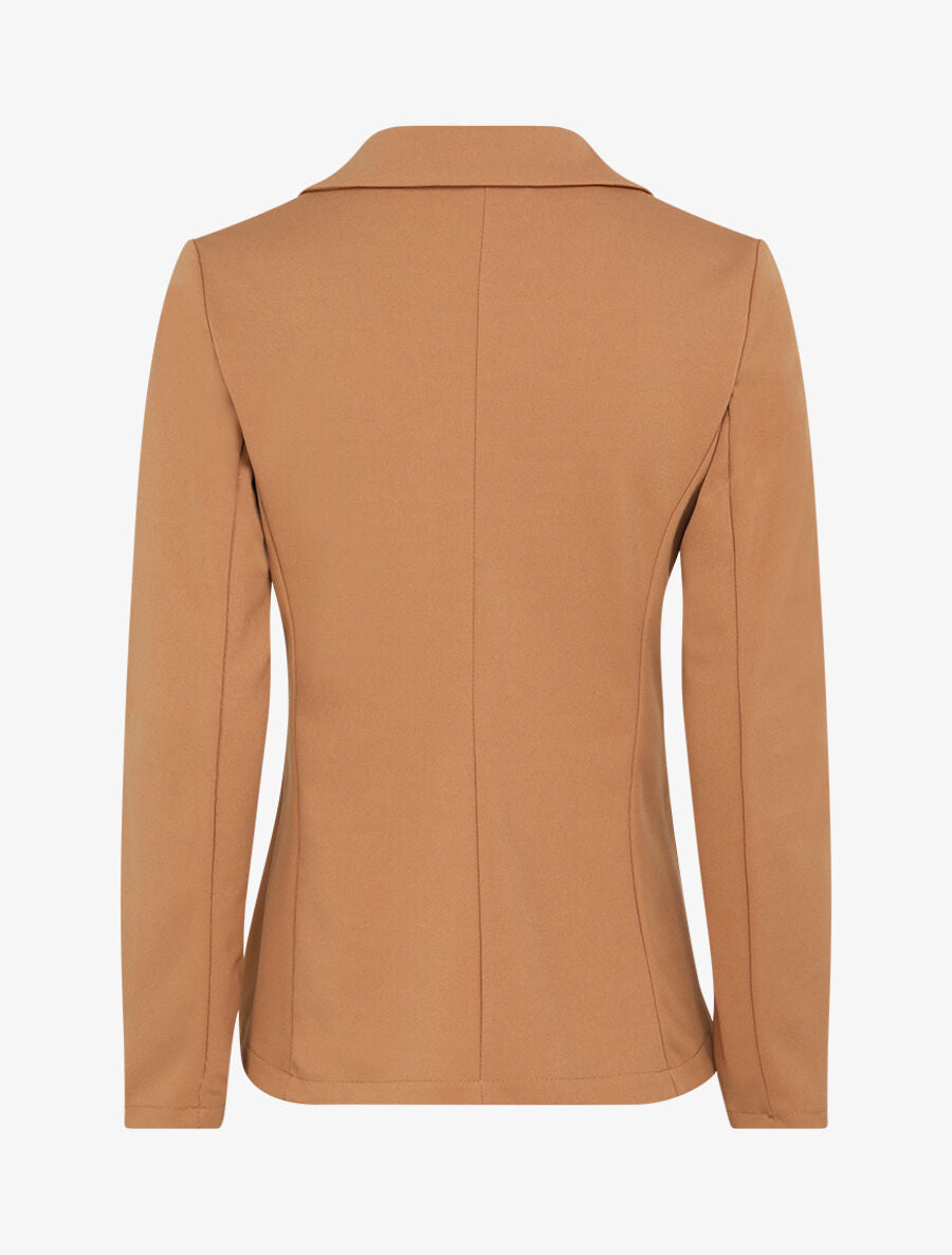 Blazer ajusté uni - Camel - 2