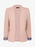 Veste ajustée à manches à revers imprimé fleuri - Rose pâle - 4