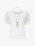 Top uni en broderies - Blanc - 4