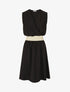 Robe mi-longue évasée sans manches - Noir - 1