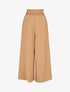 Pantalon ample taille haute uni - Camel - 1