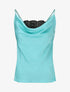 Top uni à col bénitier - Turquoise - 4