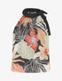 Top fleuri en voile sans manches - Noir - 1
