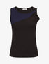 Top droit sans manches bicolore - Noir/marine - 1