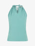 Top droit sans manches col américain - Turquoise - 4