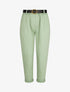 Pantalon 7/8 droit uni taille standard - Vert amande - 1