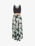 Robe imprimé tropical à bretelles imprimé mosaïque - Vert sapin - 1