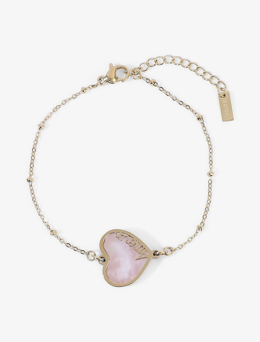 Bracelet coeur orné d&