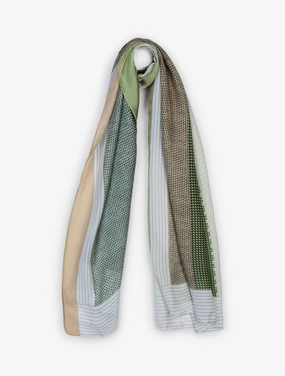 Foulard imprimé graphique - Vert - 1