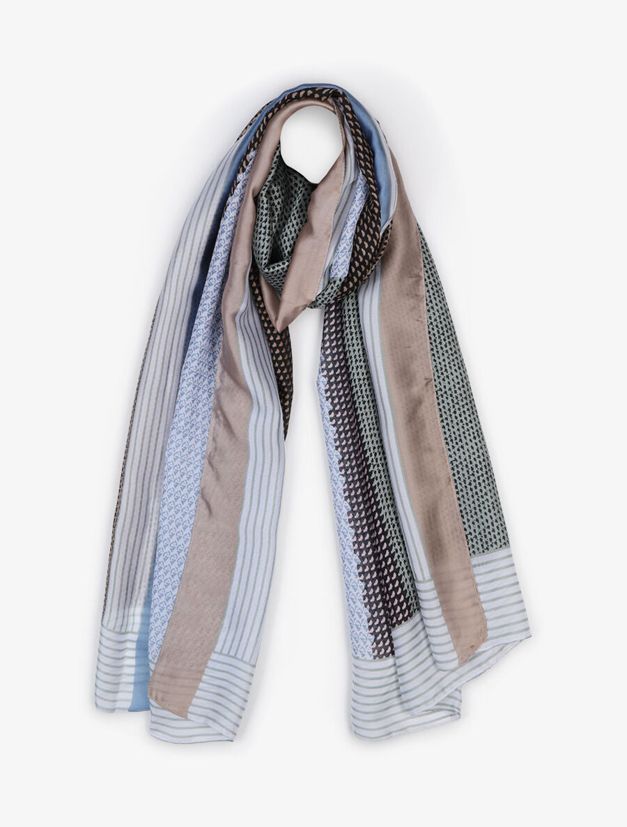 Foulard imprimé graphique - Noir - 4