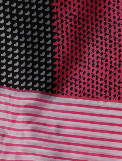 Foulard imprimé graphique - Orange - 3