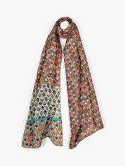 Foulard imprimé tulipes stylisées - Beige - 1