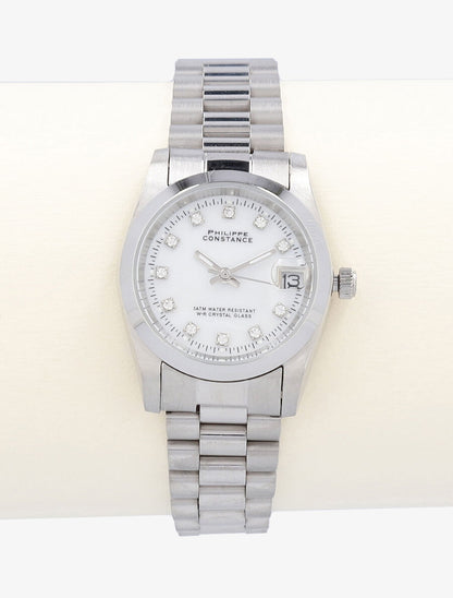 Montre métallique à strass - Argent - 2
