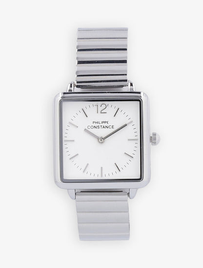 Montre carrée en acier - Argent - 2