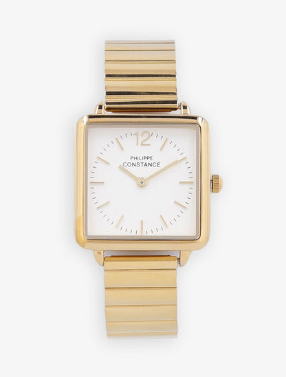 Montre carrée en acier - Or - 3
