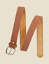 Ceinture en simili effet tressé - Camel - 3