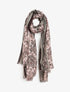 Foulard effiloché à imprimé cachemire - Rose - 1