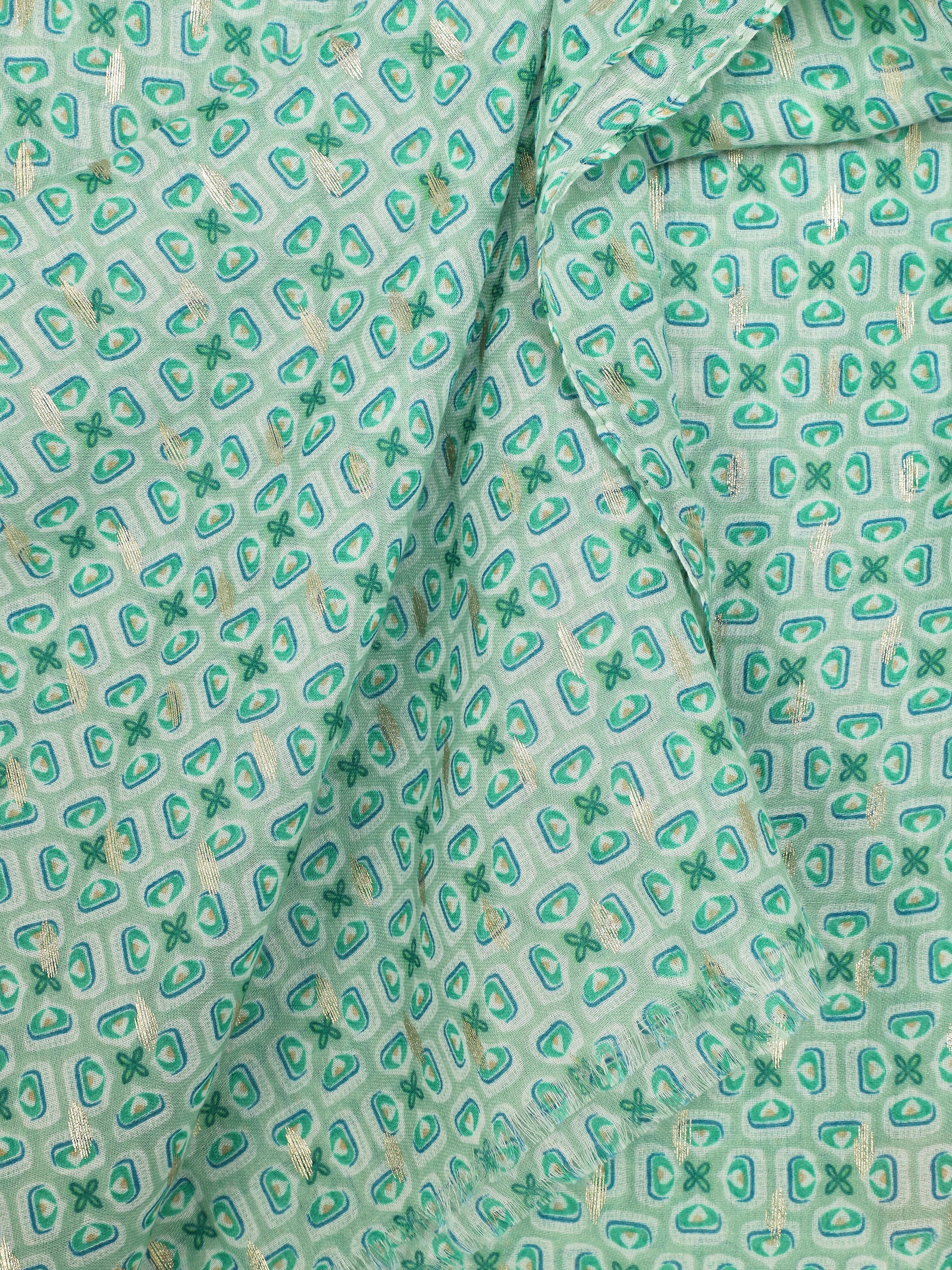 Foulard imprimé mosaïque irisé - Vert - 3