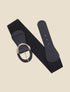 Ceinture élastiquée à boucle ovale - Noir - 1