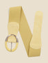 Ceinture élastiquée à boucle ovale - Jaune - 3