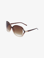 Lunettes de soleil ovales oversize - Camel - 2