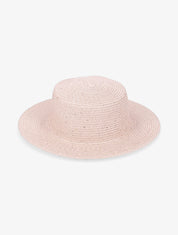 Canotier en paille à sequins dorés - Rose - 2