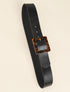 Ceinture effet python à boucle style écaille - Noir - 2