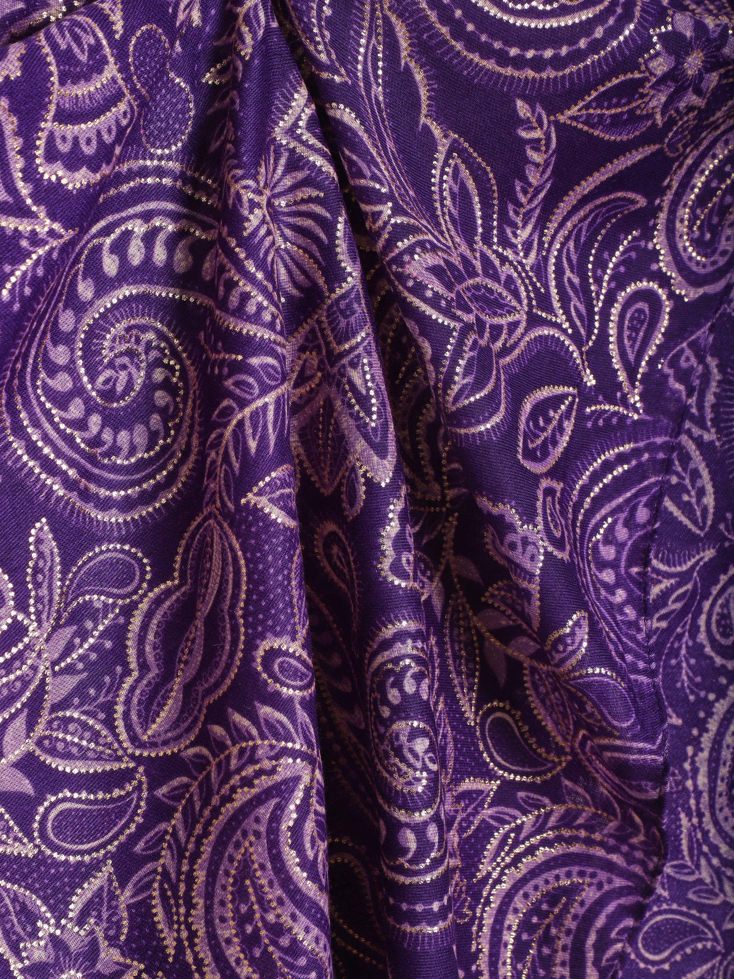 Foulard imprimé cachemire irisé - Violet - 3