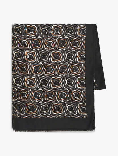Foulard géométrique irisé - Noir - 2