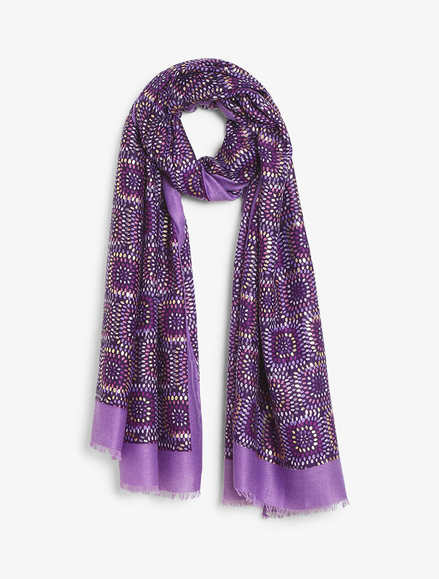 Foulard géométrique irisé - Violet - 4