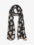 Foulard imprimé éventail - Noir - 4