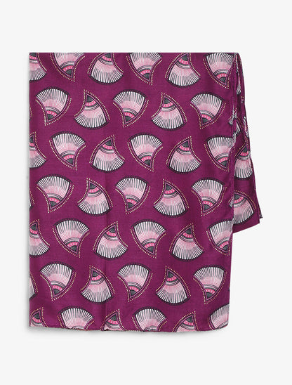 Foulard imprimé éventail - Violet - 2