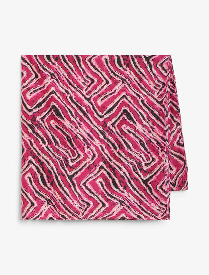 Foulard imprimé abstrait - Fuchsia - 2