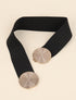 Ceinture irisée à boucles rondes ornées de strass - Noir - 1
