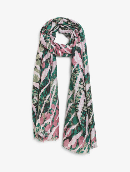 Foulard à imprimé abstrait - Vert - 1