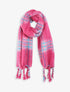 Echarpe à carreaux et franges fantaisies - Fuchsia - 4