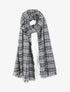 Echarpe imprimé tartan - Noir - 1