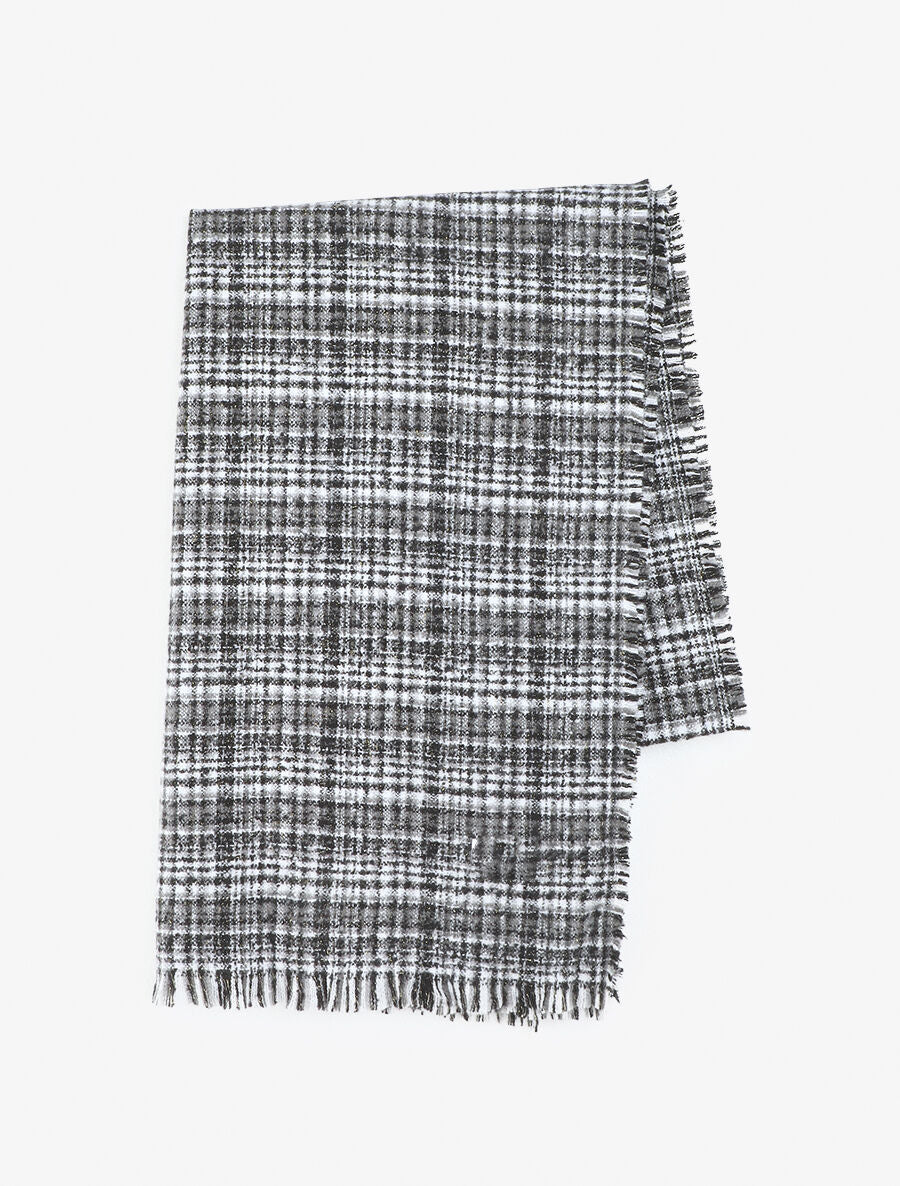 Echarpe imprimé tartan - Noir - 2