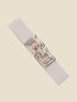 Ceinture élastiquée boucle métallique - Beige - 1