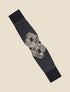 Ceinture élastiquée double boucles fantaisies - Noir/or - 1