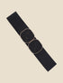 Ceinture irisée boucle fantaisie - Noir/or - 1