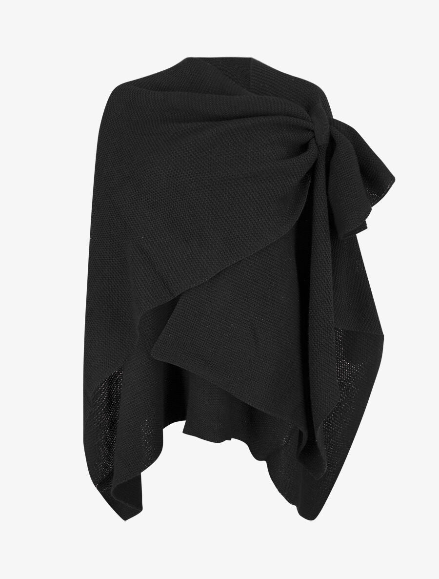 Châle en maille à paillettes - Noir - 1