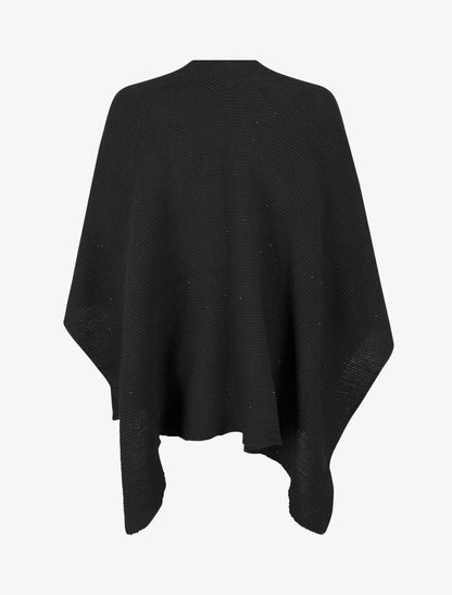 Châle en maille à paillettes - Noir - 3