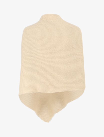 Châle côtelé à passant - Beige - 2