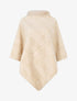 Poncho uni à motif zigzag - Beige - 4