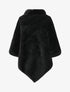 Poncho uni à motif quadrillé - Noir - 1