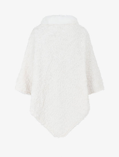 Poncho uni effet angora - Blanc - 2