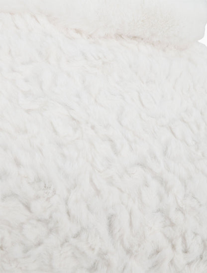 Poncho uni effet angora - Blanc - 3