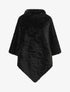 Poncho uni à motif gaphique - Noir - 4