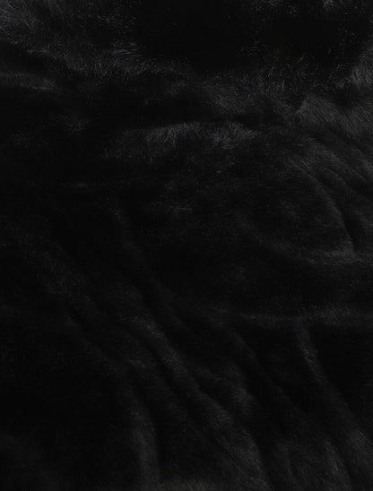 Poncho uni à motif gaphique - Noir - 3